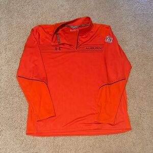 Auburn Tigers 2XL Under Armour Orange Auburn Quarter Zip Long Sleeve Top